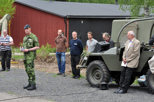Brigadgeneral Stefan Andersson inviger de nya utställningar vid Smålands Militärhistoriska Center i Delary.